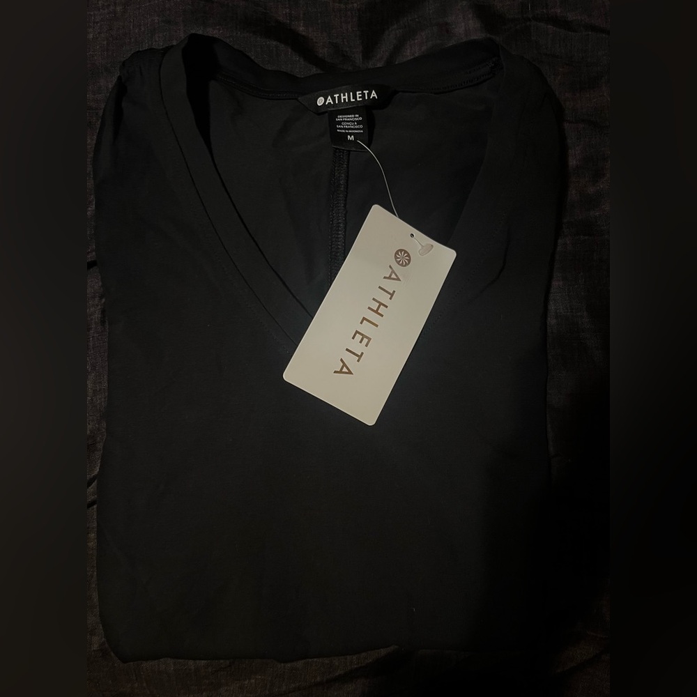 Athleta Black W Shirt size M